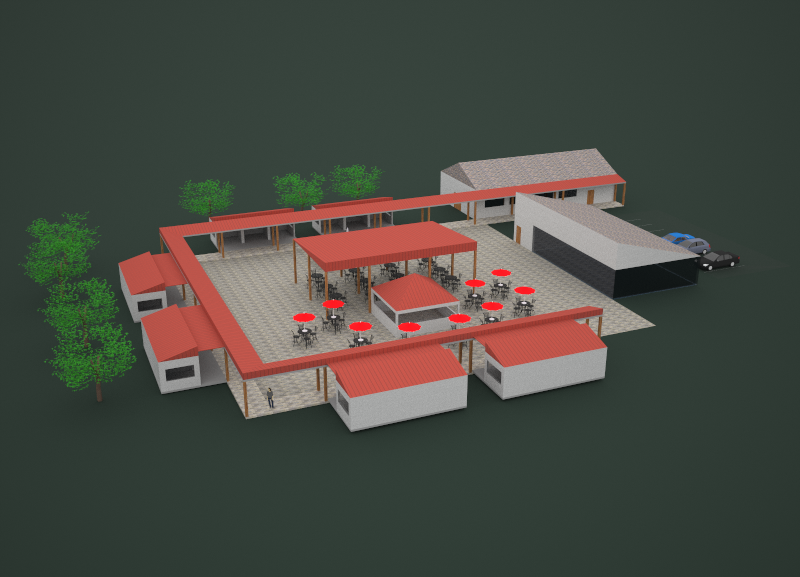 Kente village 3D mockup