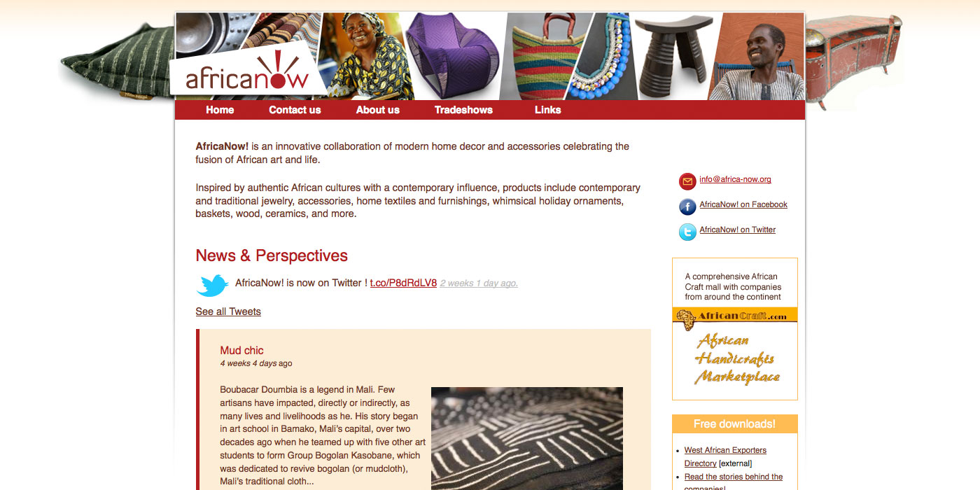 AfricaNow! website