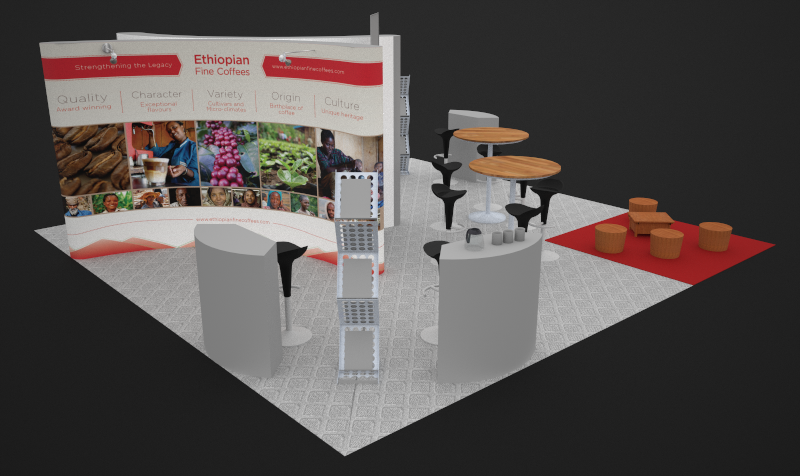 Trade show booth mockup