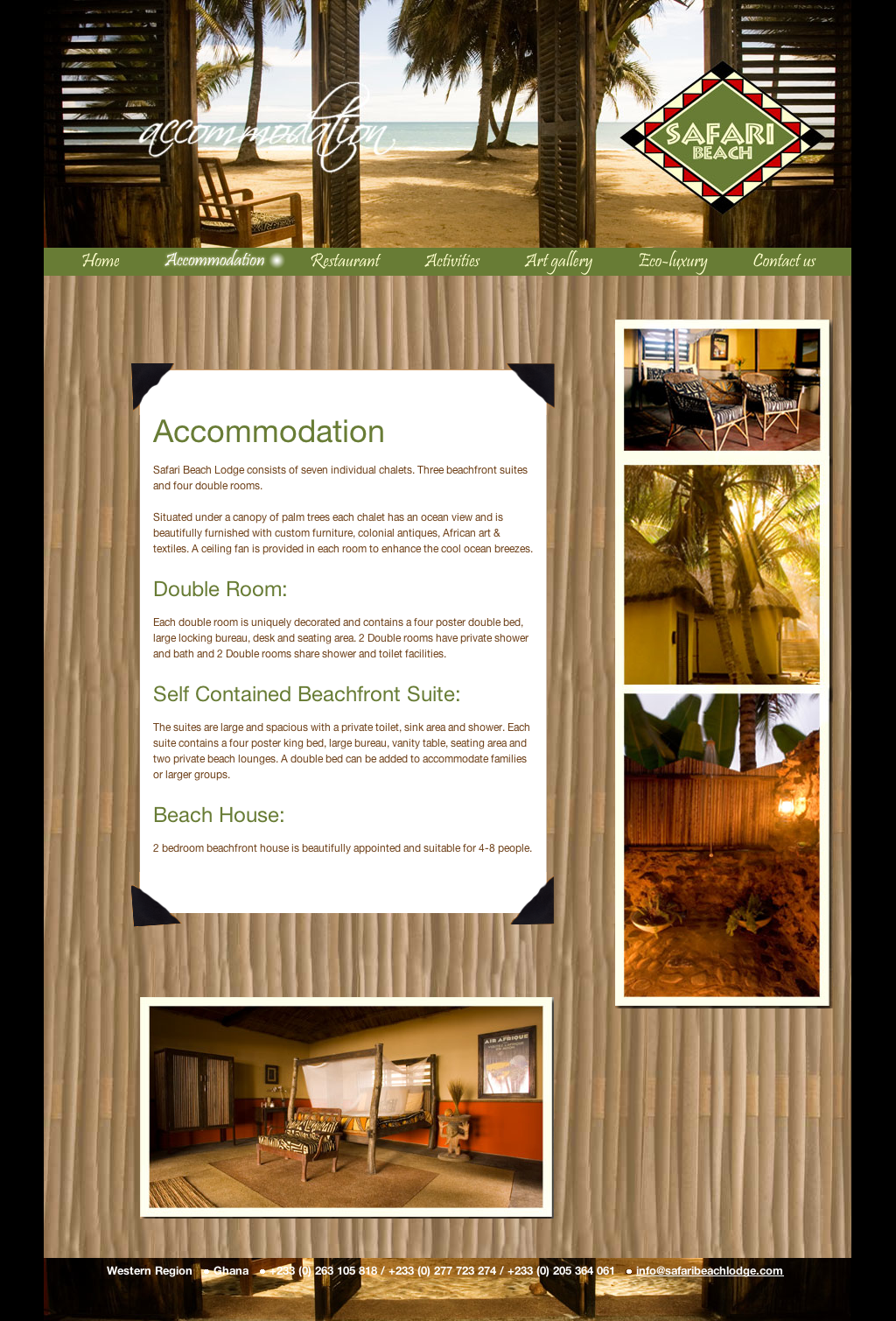 Safari Beach Lodge 2nd level page