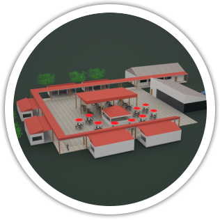 Kente village 3D mockup