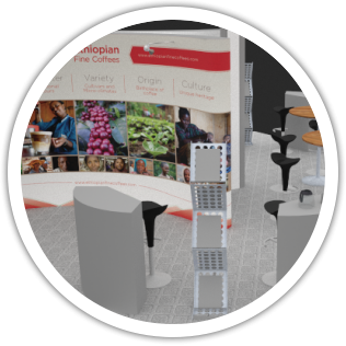 Trade show booth mockup