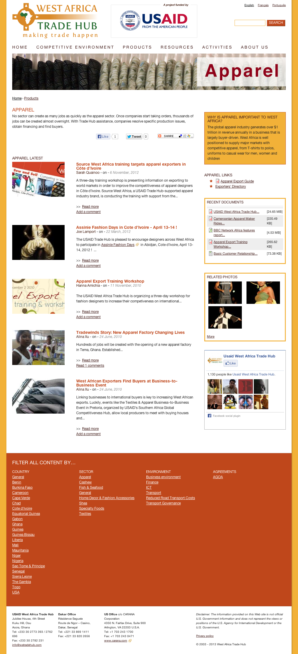 Second level page